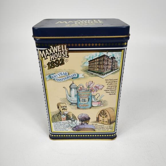 Vintage Maxwell House Coffee Tin - 1892 100‎ Year Anniversary - Picture 2 of 6
